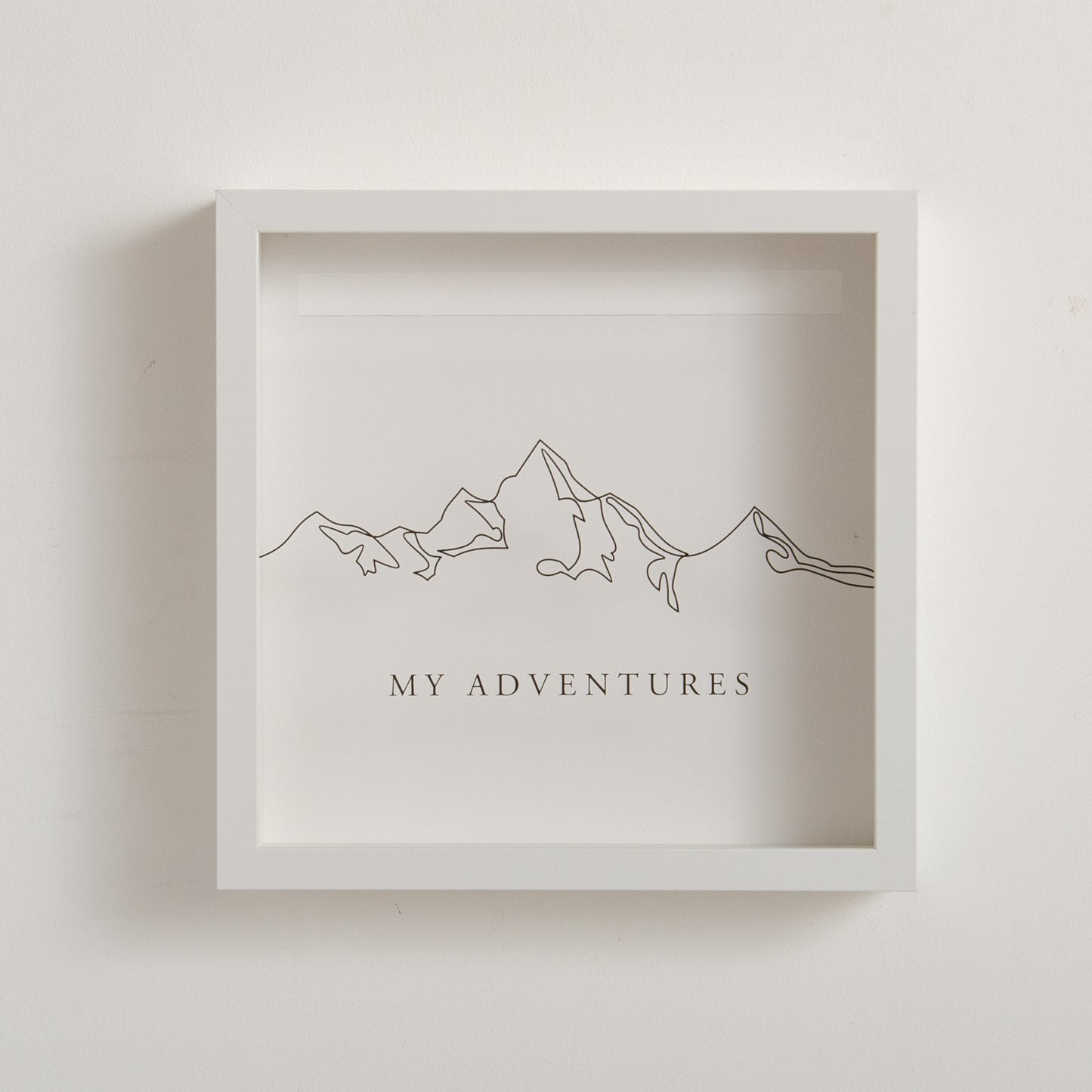 Mountains adventure travel memory box frame