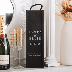 NEW! Personalised engagement black bottle box