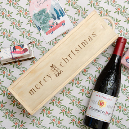 Merry Christmas bottle gift box