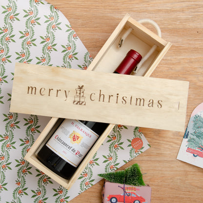 Merry Christmas bottle gift box