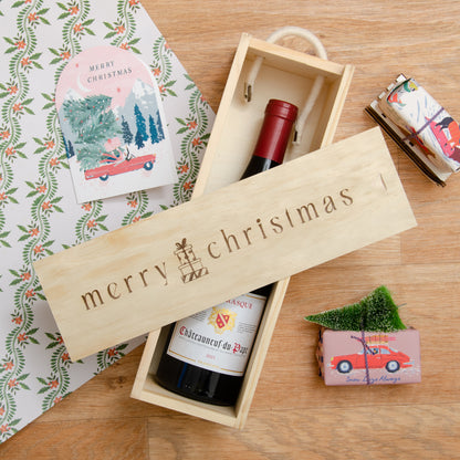 Merry Christmas bottle gift box