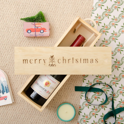 Merry Christmas bottle gift box