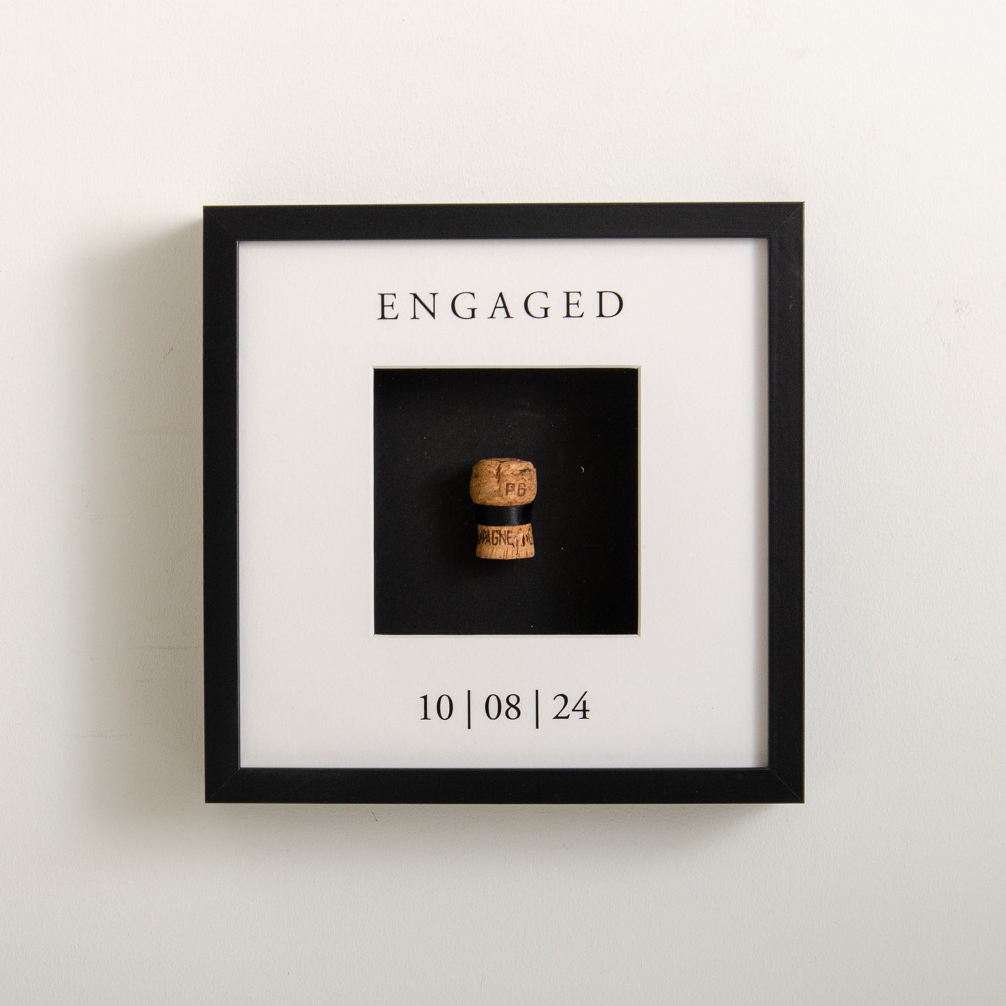 First toast engaged cork saver frame