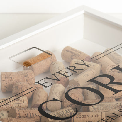 Large cork memory box frame