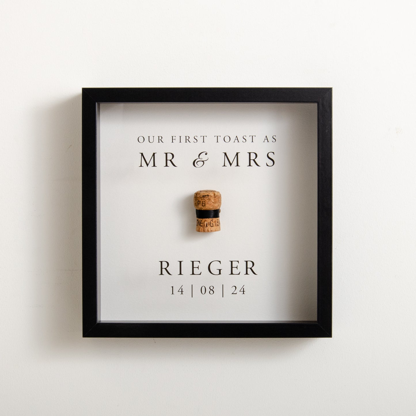 Our first toast cork saver memory box frame