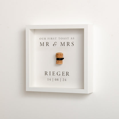 Our first toast cork saver memory box frame