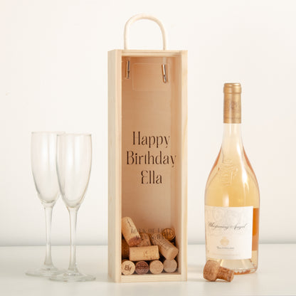 Personalised happy birthday bottle box