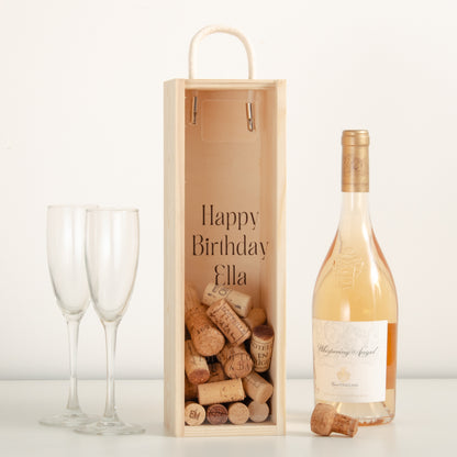 Personalised happy birthday bottle box