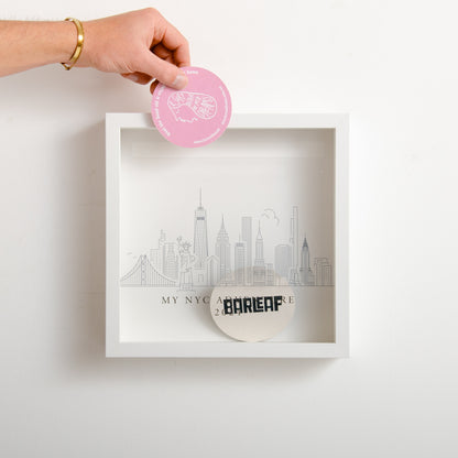 New York City skyline memory box frame