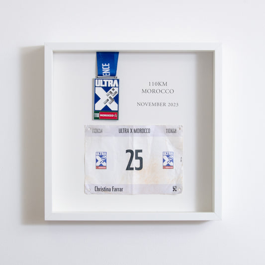 Personalised medal and bib display frame