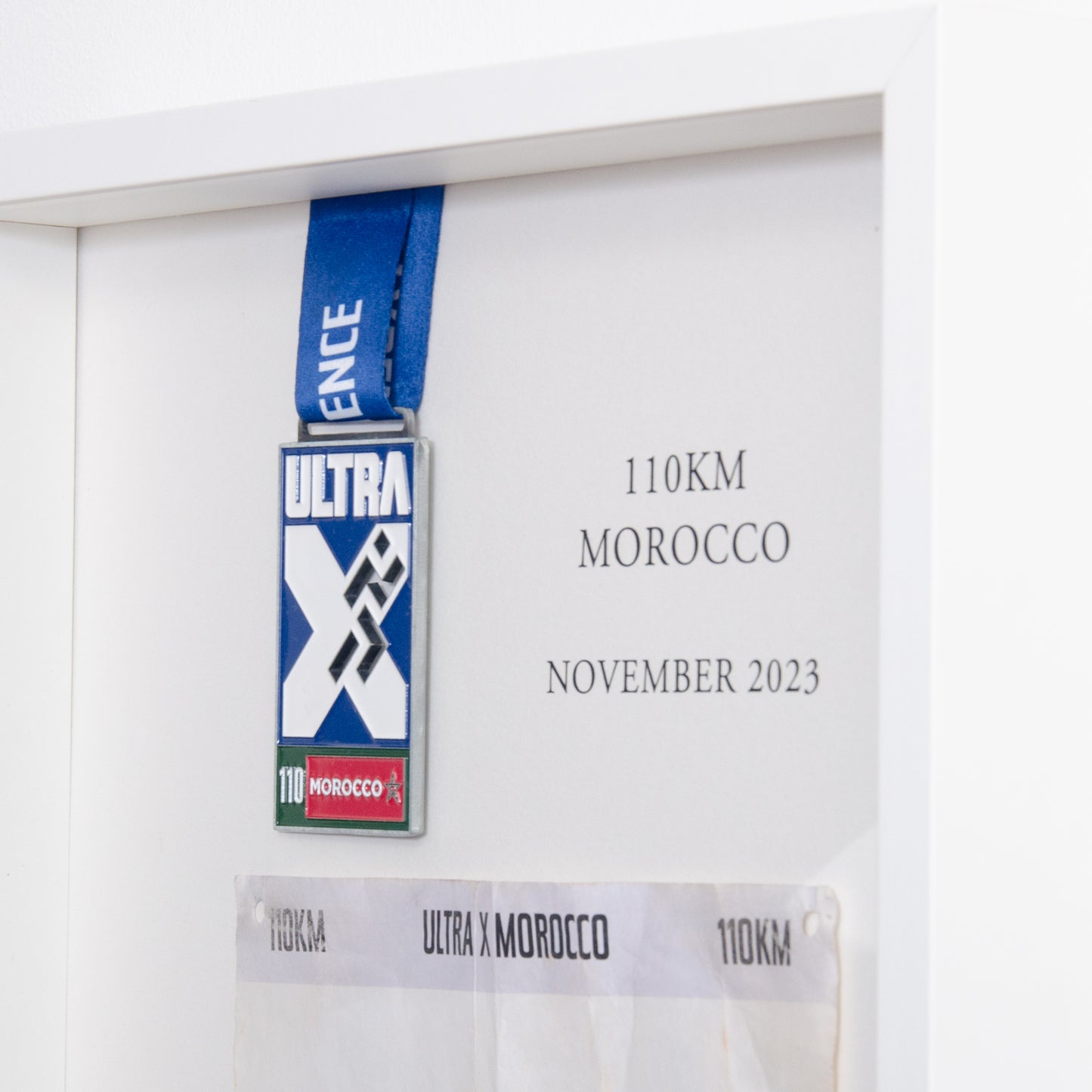 Personalised medal and bib display frame