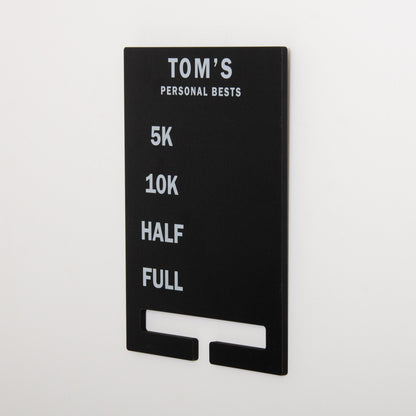 Personalised medal race time chalkboard