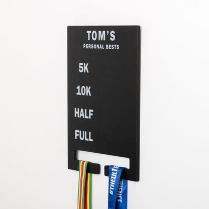 Personalised medal race time chalkboard