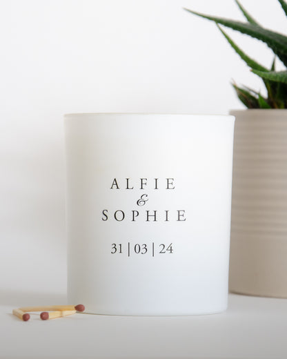 Personalised Engagement Candle