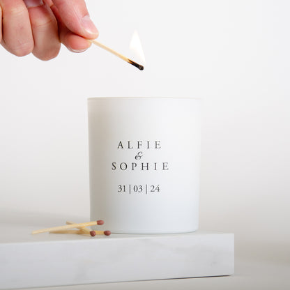 Personalised Engagement Candle