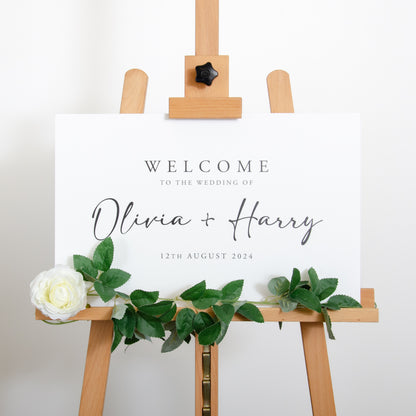 Wedding welcome sign