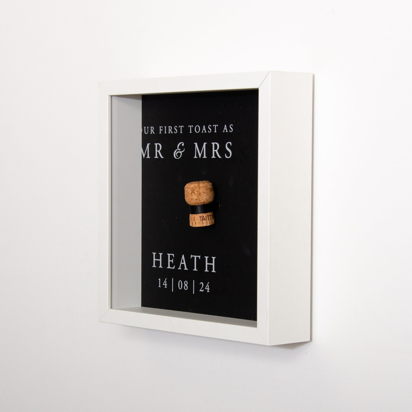 First toast cork saver memory box frame