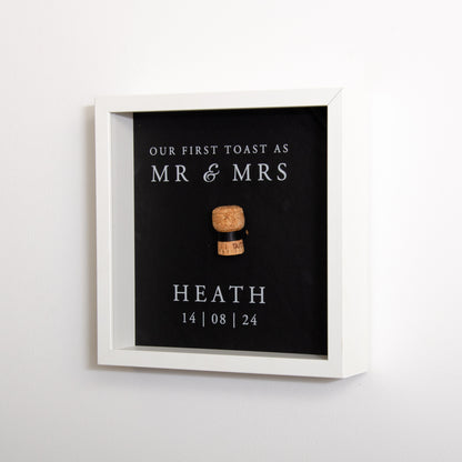 First toast cork saver memory box frame