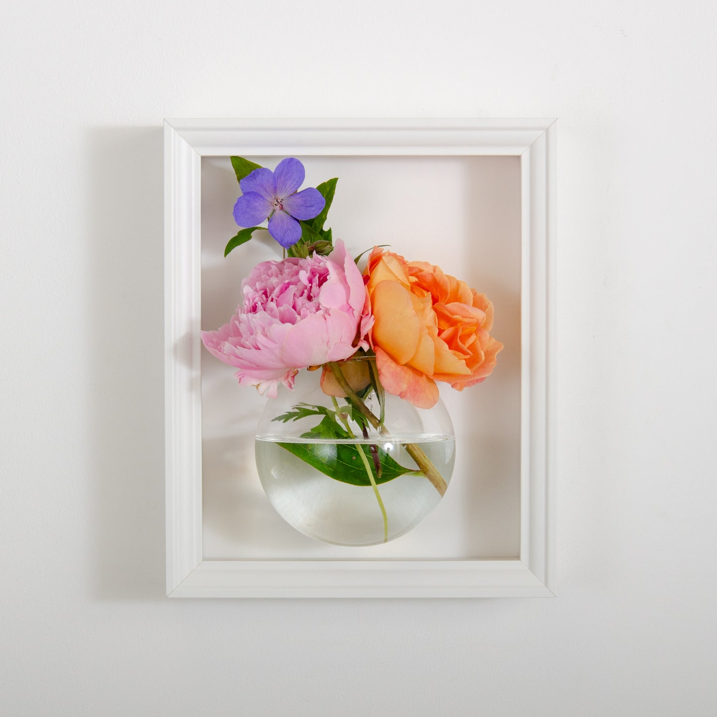 Flower vase display frame