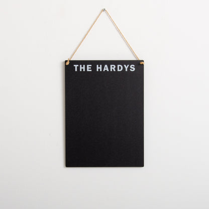 Personalised hanging chalkboard