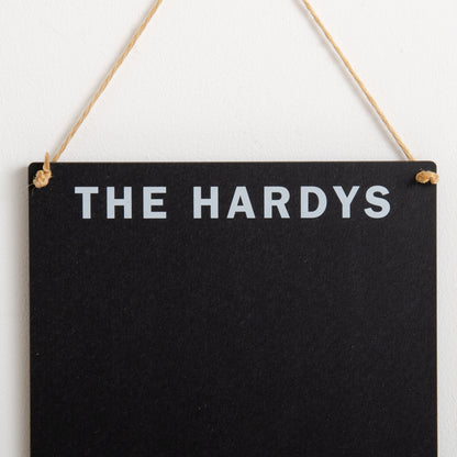 Personalised hanging chalkboard