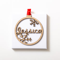 Personalised Christmas name bauble decoration