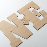 Double letter wooden guest book sign