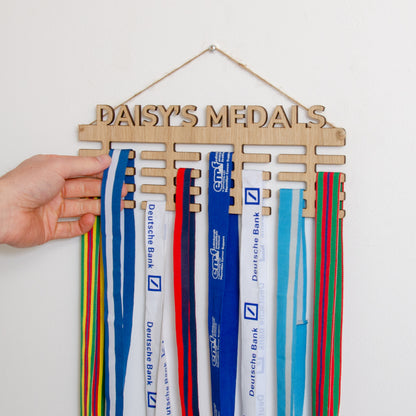 Personalised medal display board