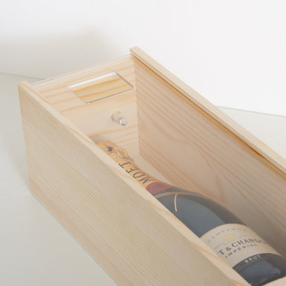 Personalised engagement magnum bottle box