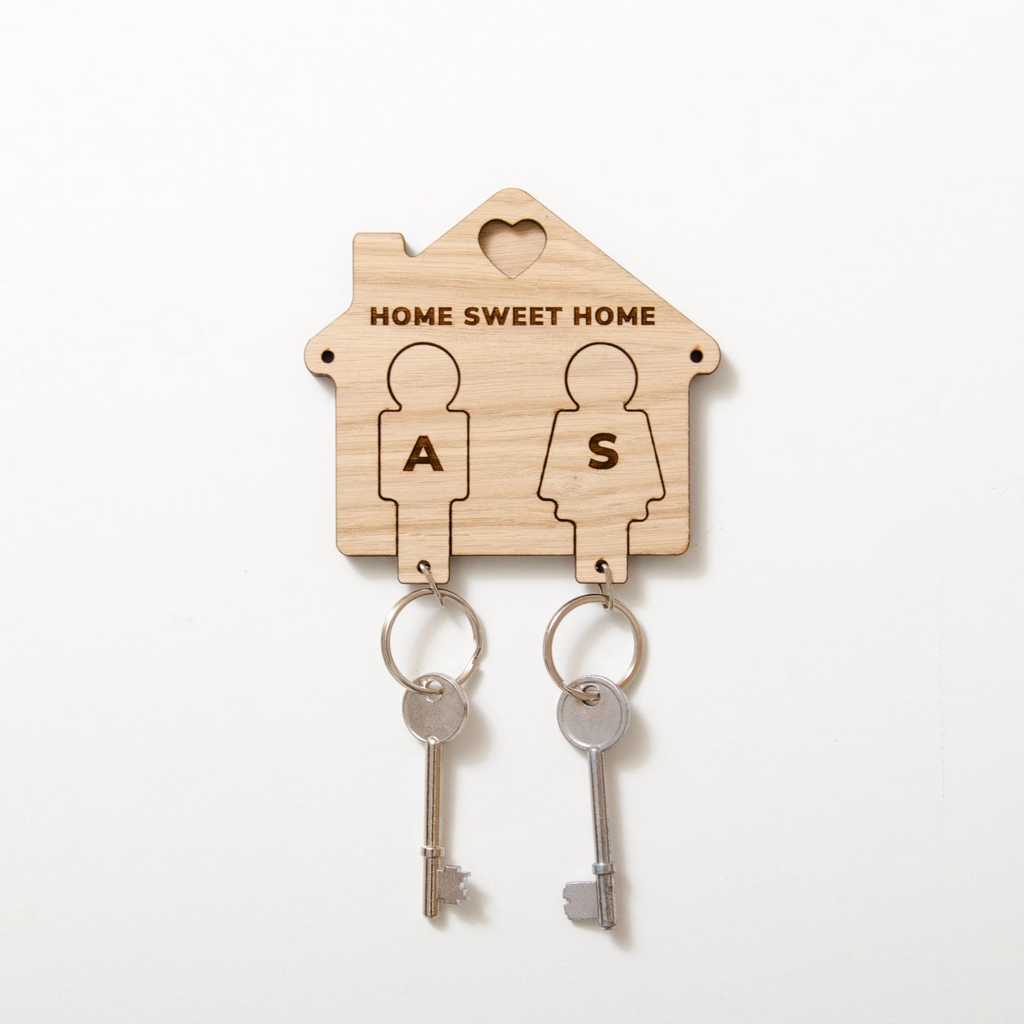 Personalised house key ring holder