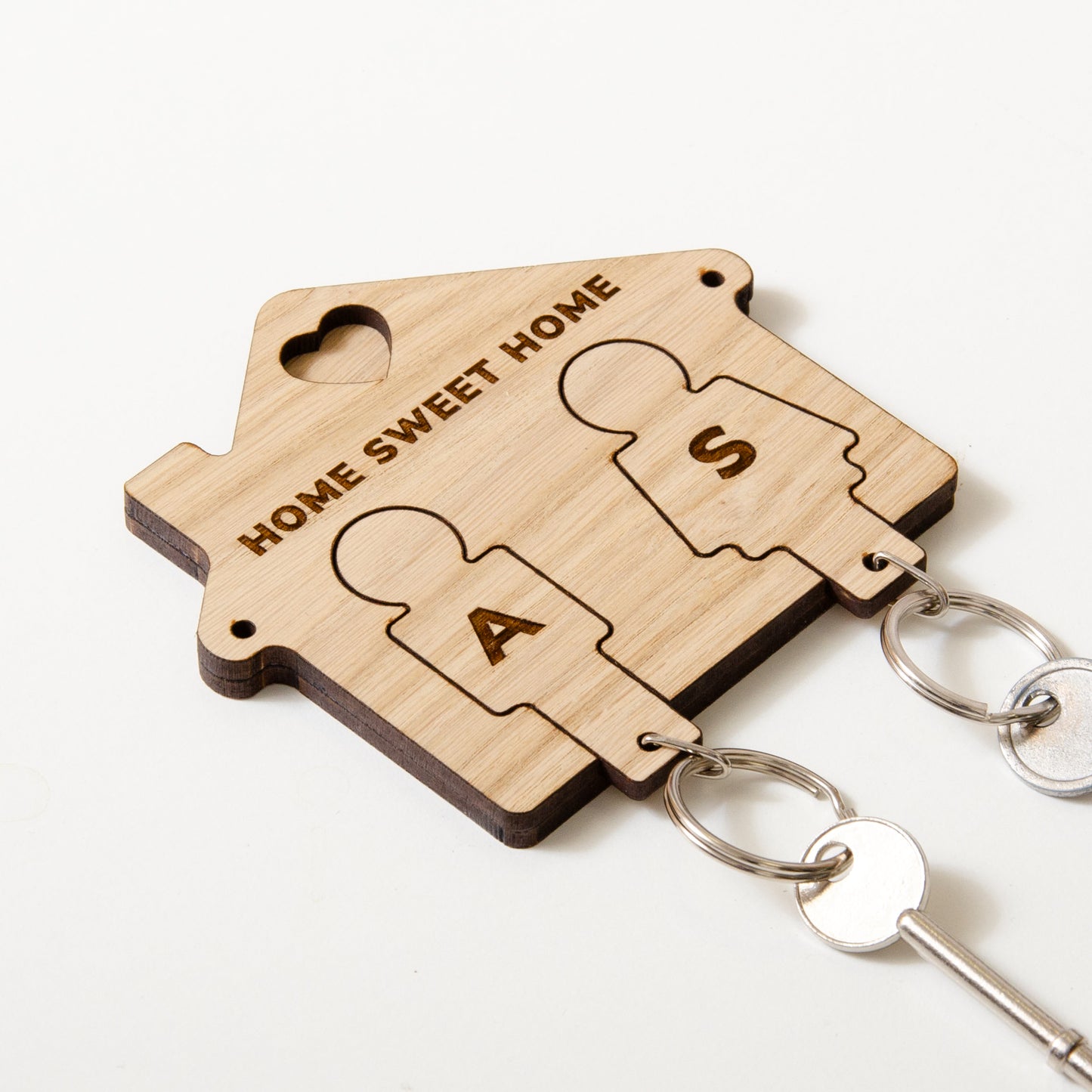 Personalised house key ring holder