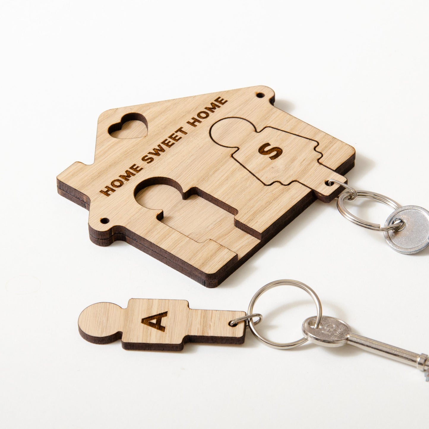 Personalised house key ring holder