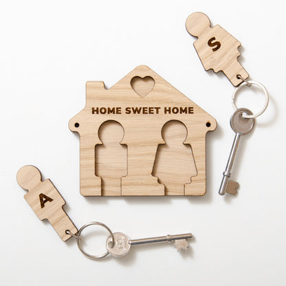 Personalised house key ring holder