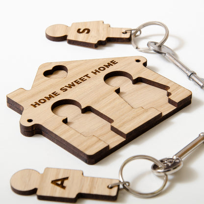 Personalised house key ring holder