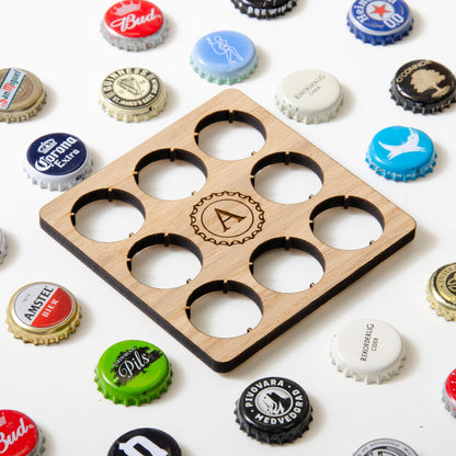 Personalised initial beer cap coaster