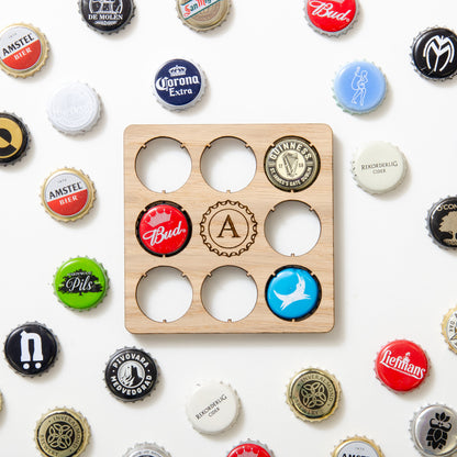 Personalised initial beer cap coaster