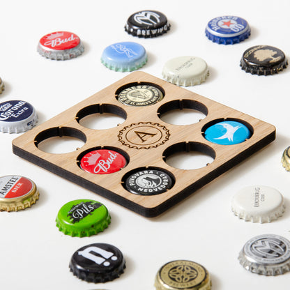 Personalised initial beer cap coaster