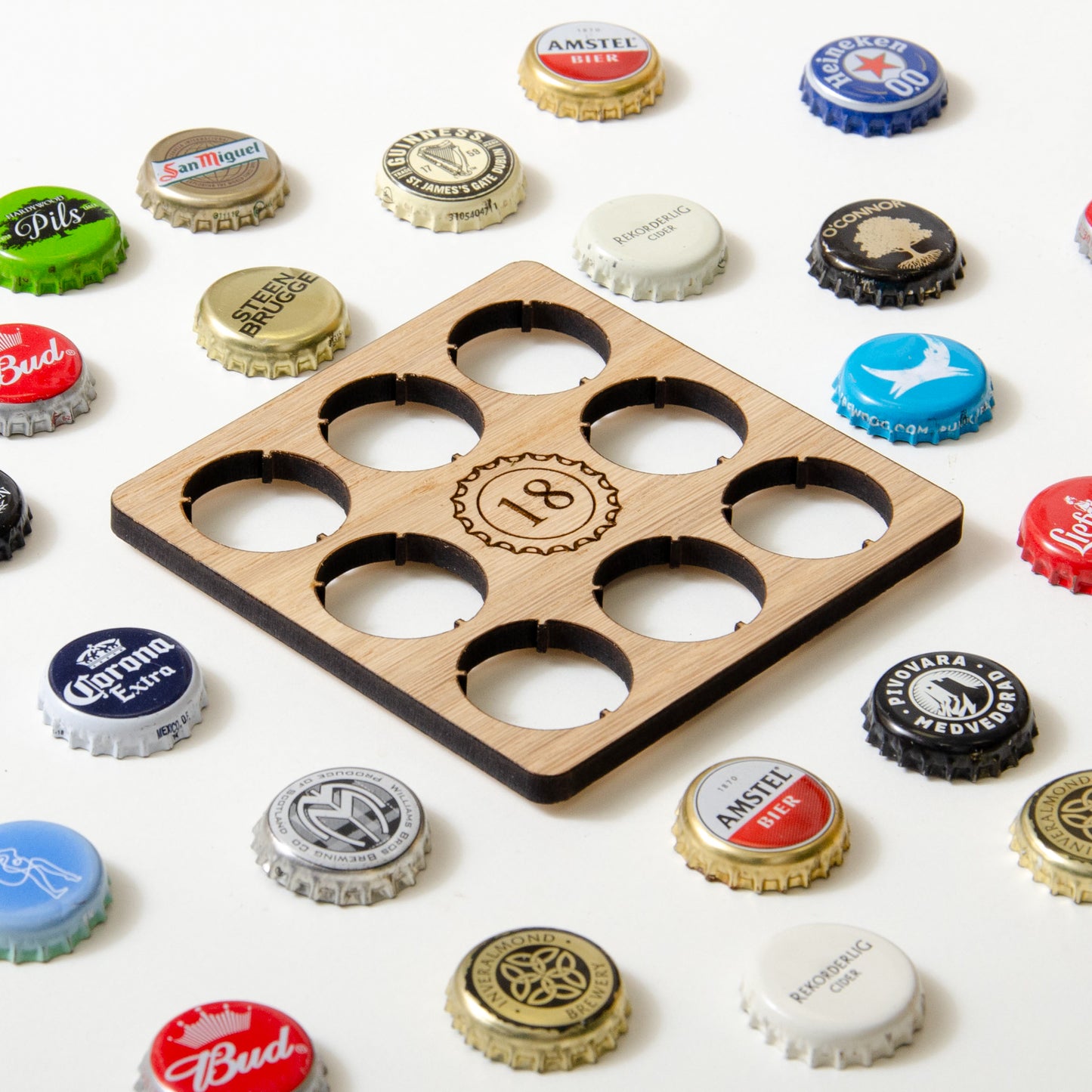 Personalised number beer cap coaster