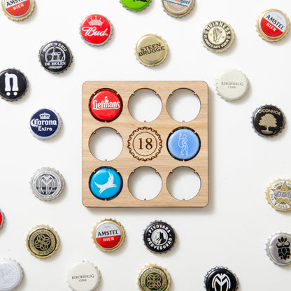 Personalised number beer cap coaster