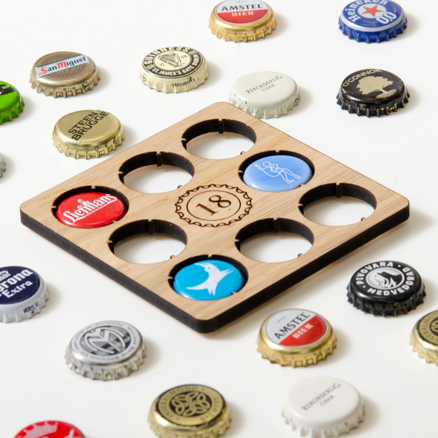 Personalised number beer cap coaster