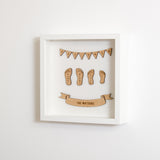 Personalised family foot print frame