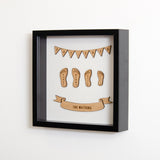 Personalised family foot print frame