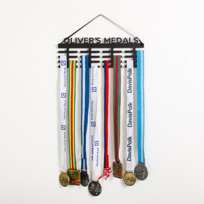 NEW! Personalised black medal display board