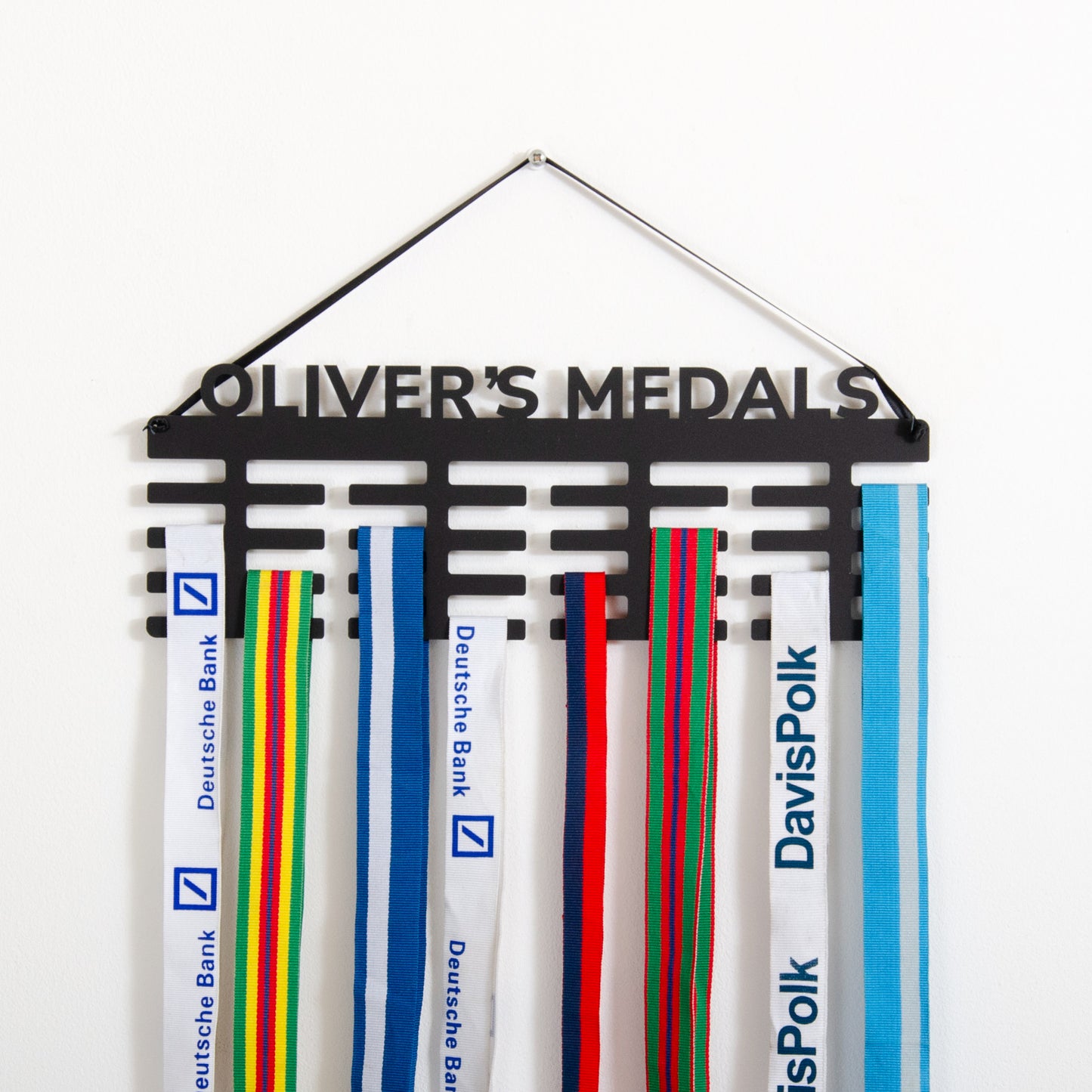 NEW! Personalised black medal display board