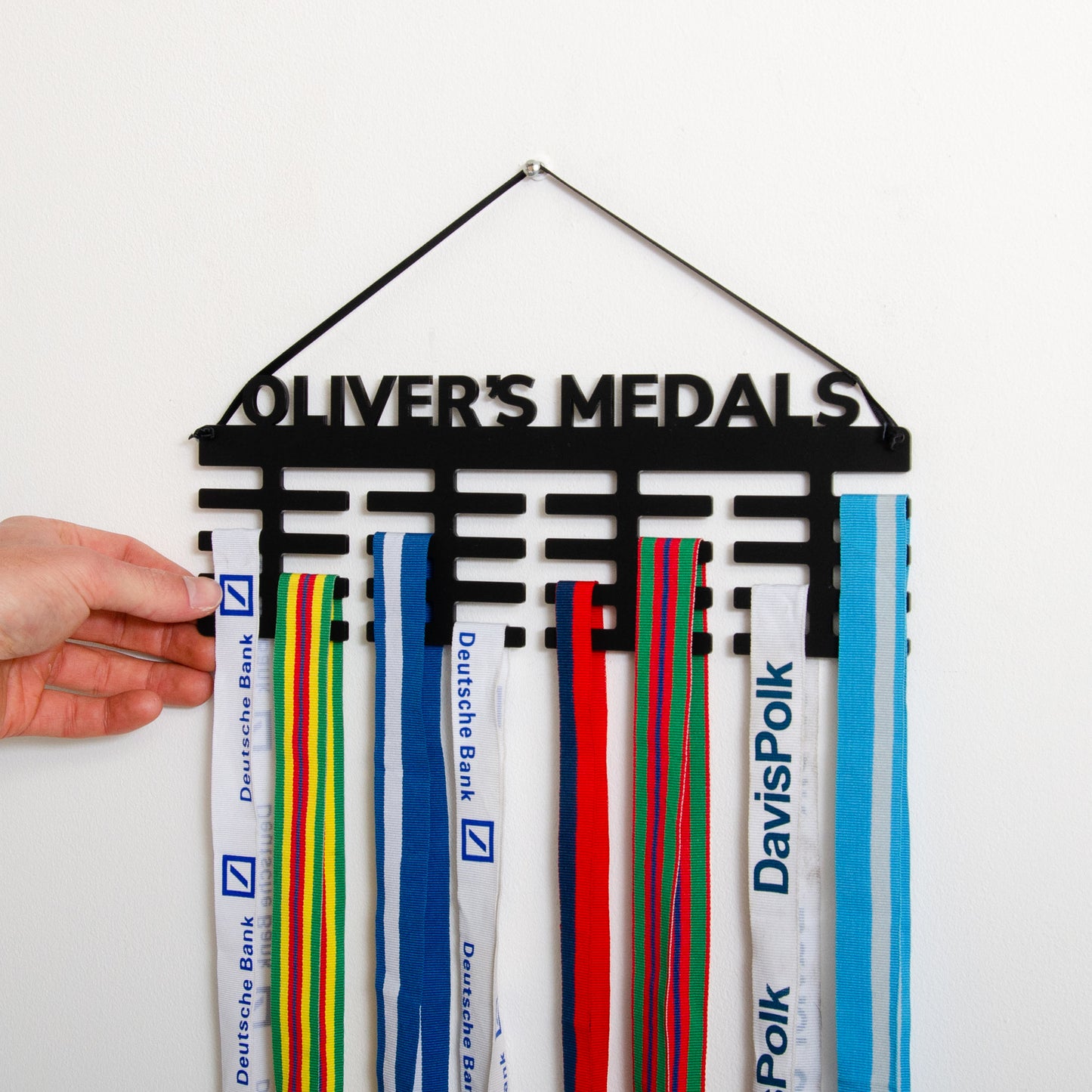 NEW! Personalised black medal display board