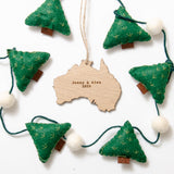 NEW! Country Outline Christmas bauble decoration