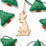 NEW! Country Outline Christmas bauble decoration