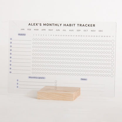 NEW! Monthly habit tracker acrylic sign