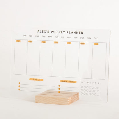 NEW! Weekly planner acrylic sign