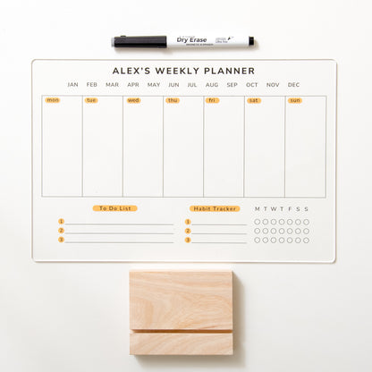 NEW! Weekly planner acrylic sign